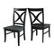 International Concepts Set of 2 Cosmo Chairs, Coal-Black/washed black C75-14P - alternate 3